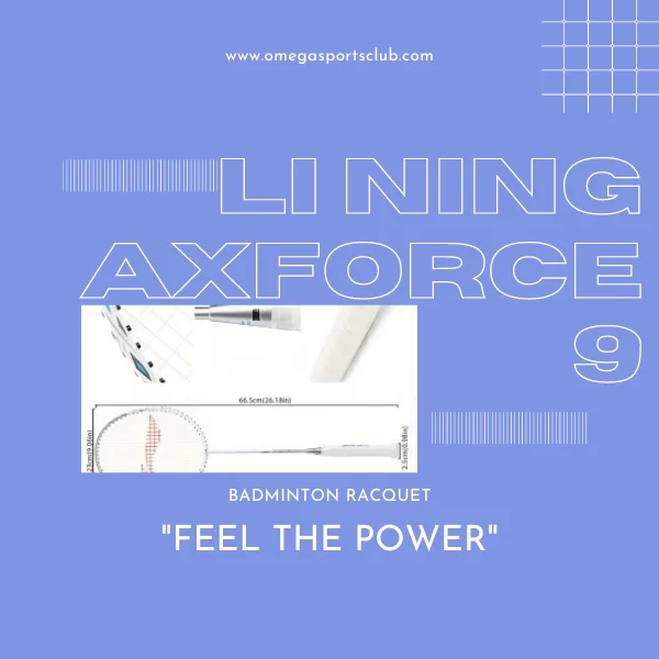 Li-Ning AXForce 9 Badminton Racquet - Carbon  Fibre - 85g+ (Pearl White Smoke Ink Grey) - Image 9